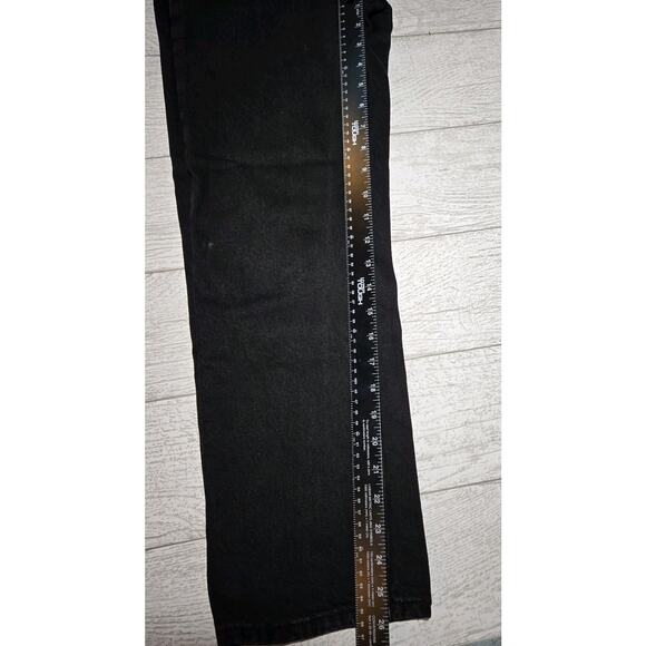 Zara Womens Black Relaxed Fit Button Fly Straight Leg Jeans US Size 2 W24 L26 - Picture 10 of 10